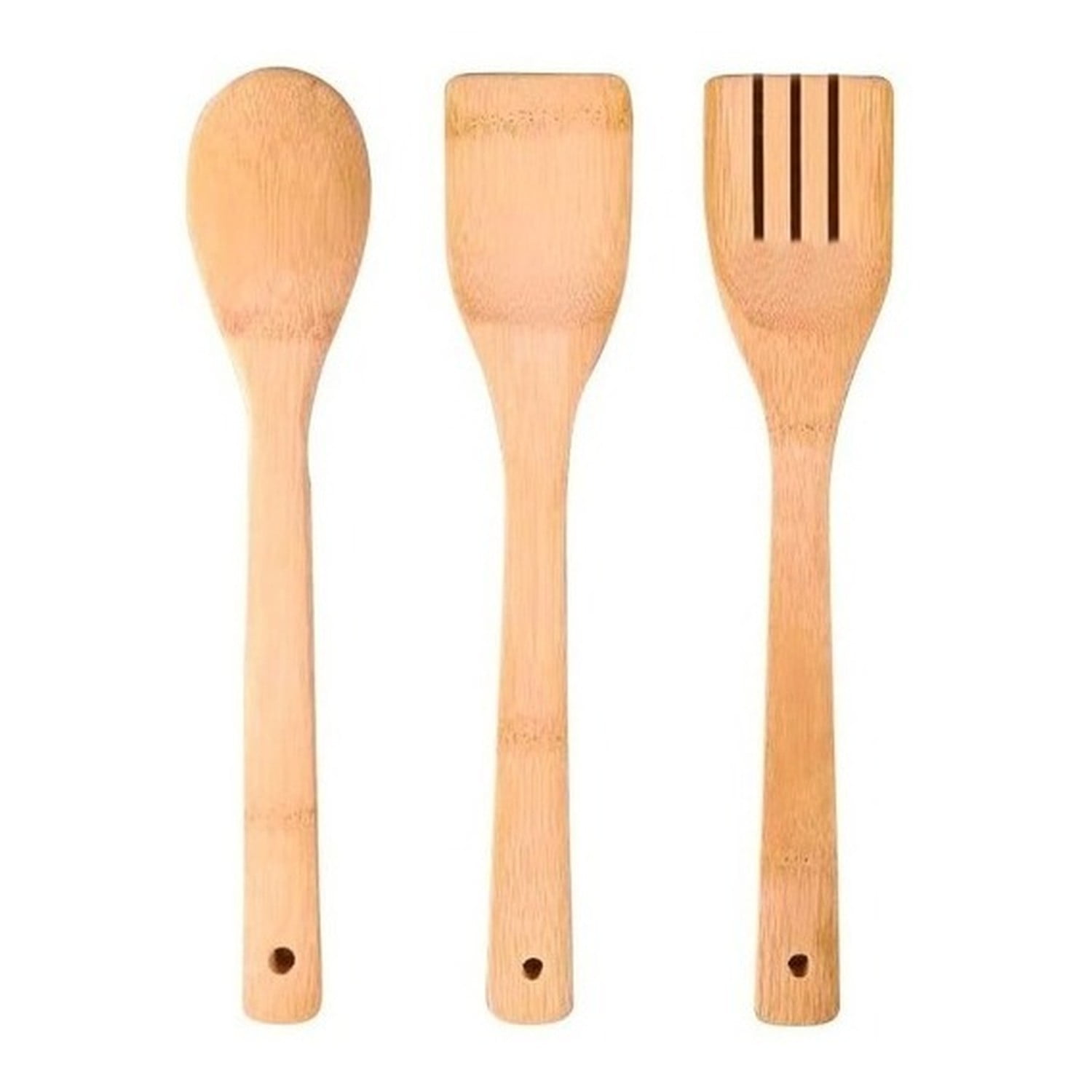 Genérico - Utensilios Cocina Madera Bambú 3 Piezas Ecoamigables