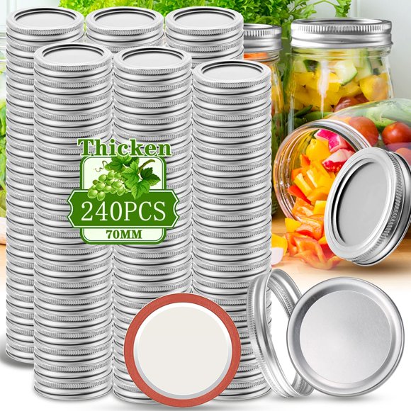 Tapones para Conserva SLifeJars 70 mm 240 piezas Boca Regular