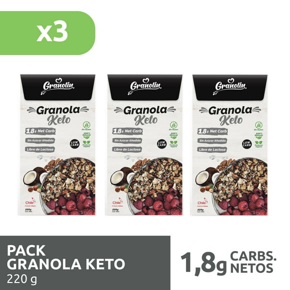 Granola Keto 220g Pack 3 Unidades