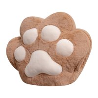 Bothyi - Manta De Almohada Con Forma De Pata De Gato, Bonito Regalo, Conjunto De Almohada Para La Siesta Para Dormitorio, Hogar, Avión, Marrón Oscuro