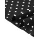 thumbnail image 5 of Blusas de Manga Corta para Mujeres Casual de Negocios con Estampado de Lunares Cuello en V Tops de Oficina S Negro, 5 of 6