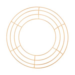 Bothyi - Marco De Corona De Alambre, Anillos De Corona Redondos Para Manualidades Diy, Suministros Para Vacaciones, Bodas, Dorado, 35Cm