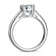thumbnail image 3 of Anillos de Boda de Moissanita para Mujer de 2 Uds Color D Claridad VVS1 Anillos de Compromiso de Diamante de Plata Esterlina S925 Anillos de Moissanita para Mujer con Certificado, 3 of 8