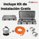 thumbnail image 4 of Cocina Encimera a Gas Licuado 3 Platos + Kit de Instalación Cocinilla Gris, 4 of 7