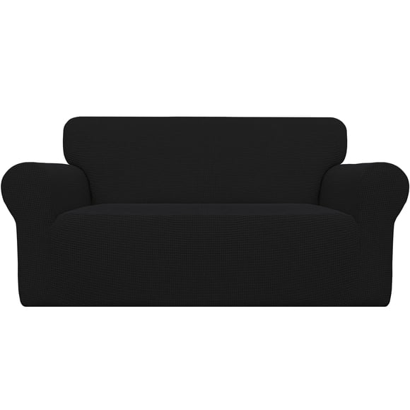 Funda para sofá de dos plazas Easy-Going 102‑152 cm negra elástica