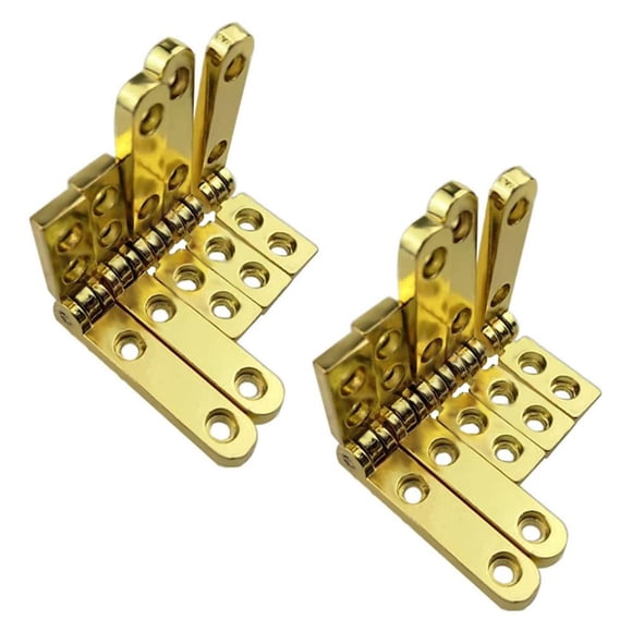 Bisagras 10 Piezas 90° Color Dorado De Aleación De Zinc 3 X 2 X 0 5 Cm