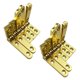 thumbnail image 1 of Bisagras 10 Piezas 90° Color Dorado De Aleación De Zinc 3 X 2 X 0 5 Cm, 1 of 6