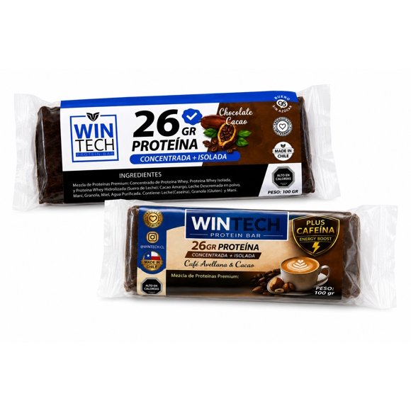Pack 02 WinTech: Mix Experiencia (Chocolate-cacao & Café , Avellana&Cacao)