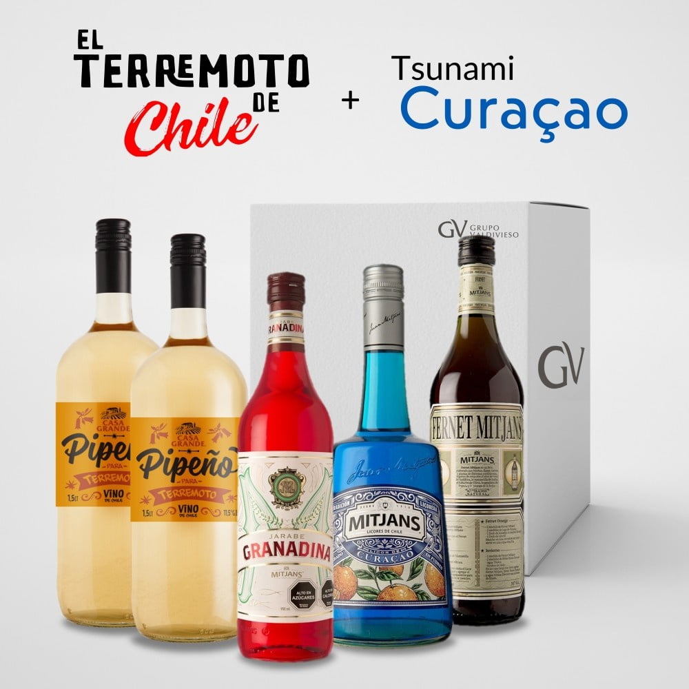 Casa Grande, Mitjans, Rossard - Terremoto Nuevo 2pipeño+granadina+curacao+fernet R