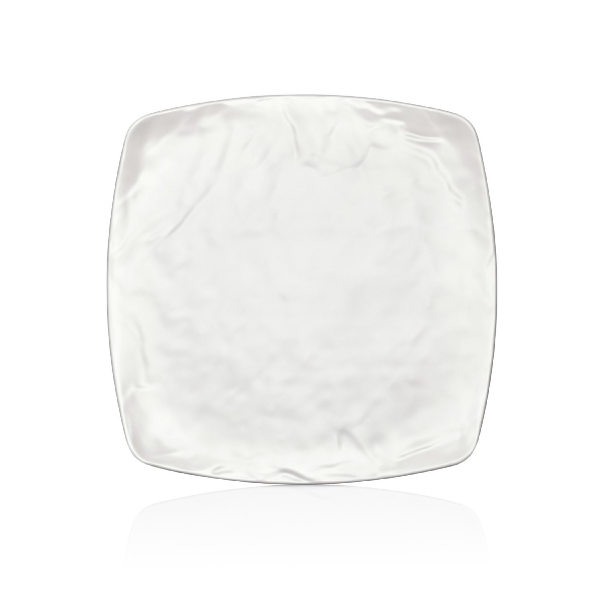 Kulsan - Plato Melamina Cuadrado Blanca 27 Cm Línea Carre