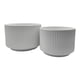 thumbnail image 1 of Set 2 Maceteros Maceta De Ceramica Blanco Lineas Verticales, 1 of 8