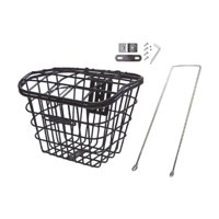 Magideal - Cesta De Bicicleta Con Tapa, Cesta De Carga Para Mujer, Fácil Instalación, Cesta De Transporte, Cesta Delantera De Bicicleta Para Deportes De Ciclismo Negro