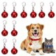 thumbnail image 1 of Uxcell 10 Pcs 0.55'' Campana de gato con hebilla de langosta campana brillante para collares de perro rojo, 1 of 7