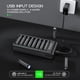 thumbnail image 5 of Cargador de batería POWEROWL, 8 bahías, AA, AAA, USB, carga de alta velocidad, 5 of 7