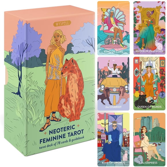Tarot Deck Wyspell Feminine Borderless con guía