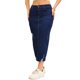 thumbnail image 4 of INSPIRE CHIC Falda de mezclilla para mujer de cintura alta, elástica, desgarrada, con dobladillo sin rematar, abertura casual, midi, lápiz, talla S, azul oscuro, 4 of 6