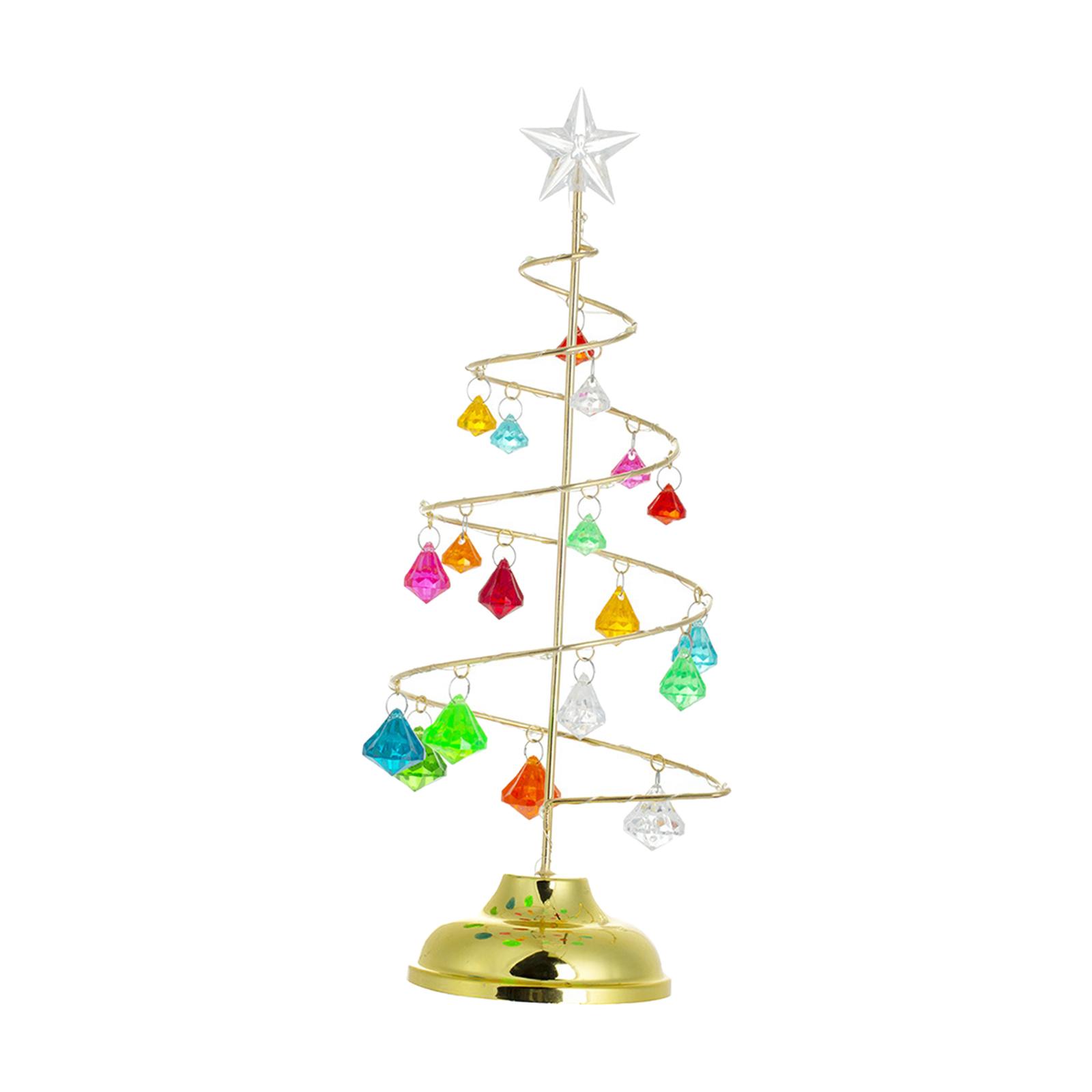 Magideal - Abalorios Colgantes De De Navidad Con Adorno De Estrella Brillante, De Navidad En Espiral Acrílico Para Vacaciones, Decoración De Mesa De , 19 Cm Alto