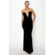 thumbnail image 2 of Vestido Largo Ajustado De Tubo Sin Tirantes Muy Elástico Y Con Purpurina Lisa Negro (para Mujer), 2 of 2