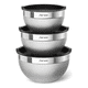 thumbnail image 1 of Bowls acero inoxidable 3 unidades tapa de plástico Gris, 1 of 3