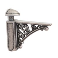 Magideal - Soportes Para Estantes De Vidrio, Ajustables, Decorativos, Antiguos, Resistentes, Para Montaje En Pared, Para Baño, Cocina, Hogar Y Sala De Estar. Plata Antigua