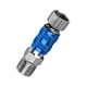 thumbnail image 4 of Accesorios De Conexión Rápida Para Aerógrafo, Conexión Macho Y Hembra, Accesorios Metálicos, Sin Válvula, Color Azul, 4 of 5