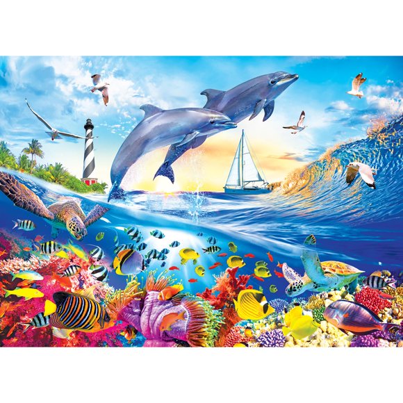 Rompecabezas RoseArt Kodak Premium Playful Summer Dolphins