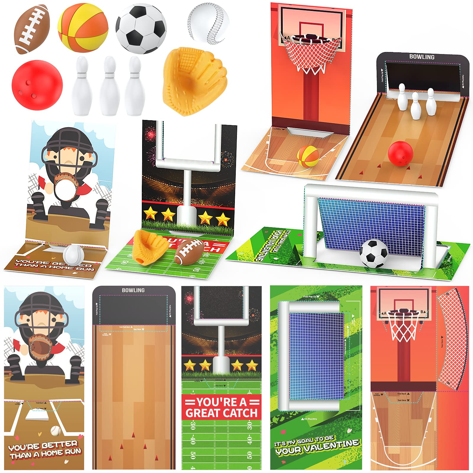 Borrador De Minibalones Deportivos Feltom Para Regalos De San Valentín, 30 Unidades