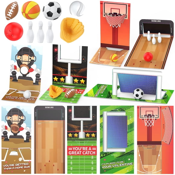 Borrador de minibalones deportivos Feltom para regalos de San Valentín, 30 unidades