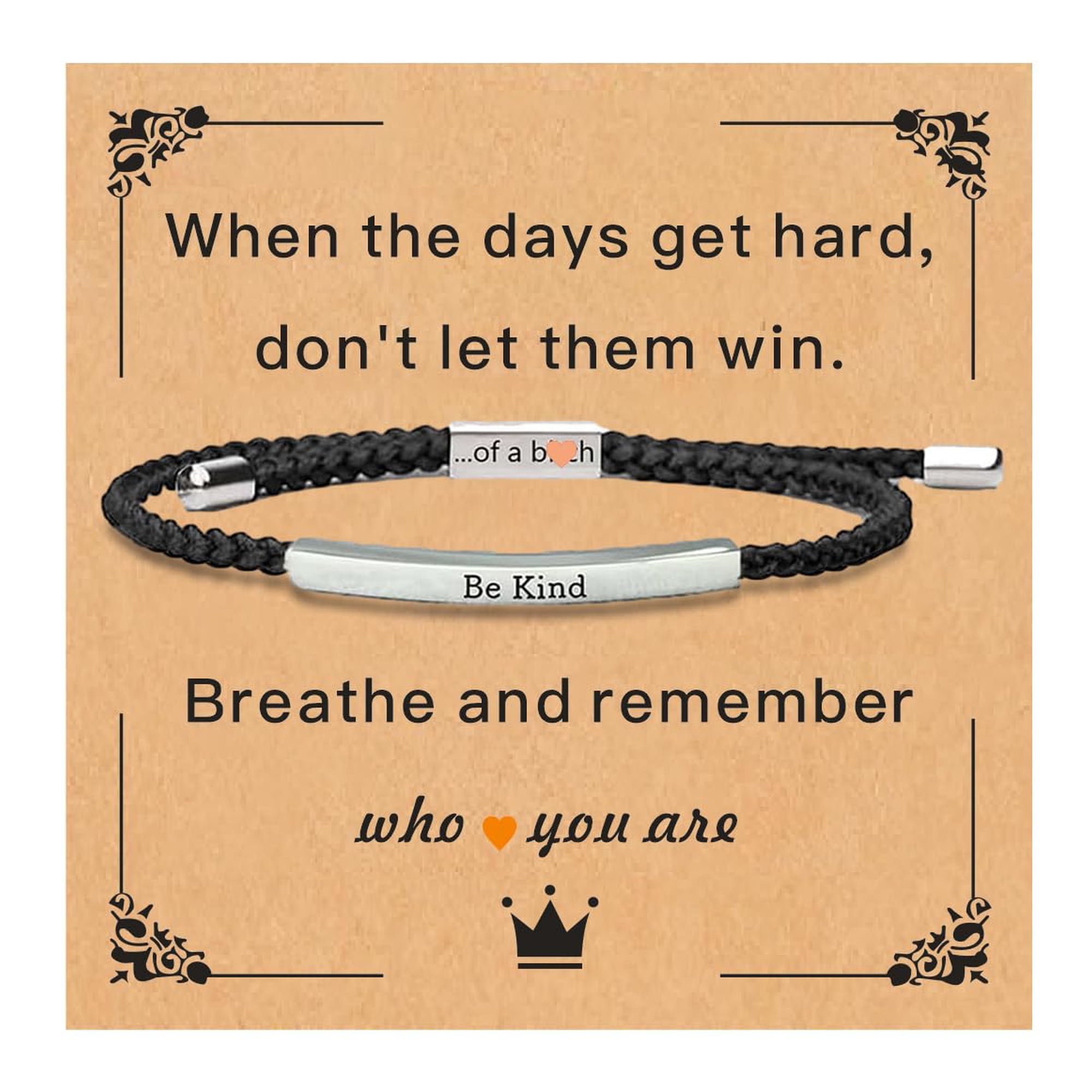 Pulsera Faoyudawei Be Kind Tubo De Acero Inoxidable Ajustable