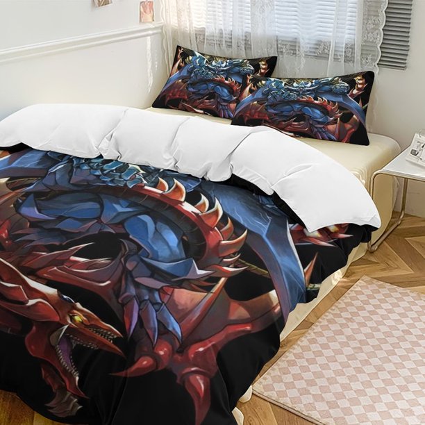 YuGiOh Anime Home Bed 3-piece Set Classic Japanese Anime Polyester Wash Student Dormitory Set