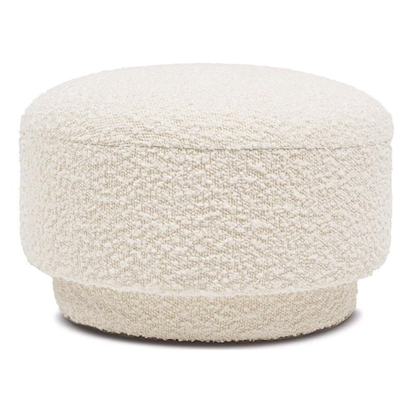 Puf Otomán MAKLAINE Forma Hongo 38 cm Marfil Bouclé