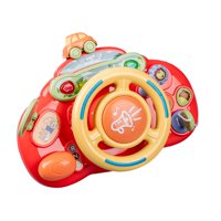 Magideal - Juguete Del Volante Mi Primera Conducción Pequeño Juguete Musical Educativo De Aprendizaje Interactivo Para Niños Pequeños Niños Niñas Bebé Presente , Rojo