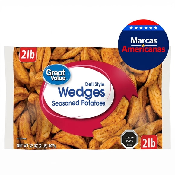 Papas Fritas Congeladas Wedget Seasoned, 907 g
