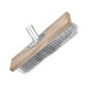 thumbnail image 2 of Cabezal de cepillo para fregar, cepillo de alambre de acero inoxidable, cepillo de fregado áspero, escoba de empuje para pasos de limpieza, baño de, 2 of 5