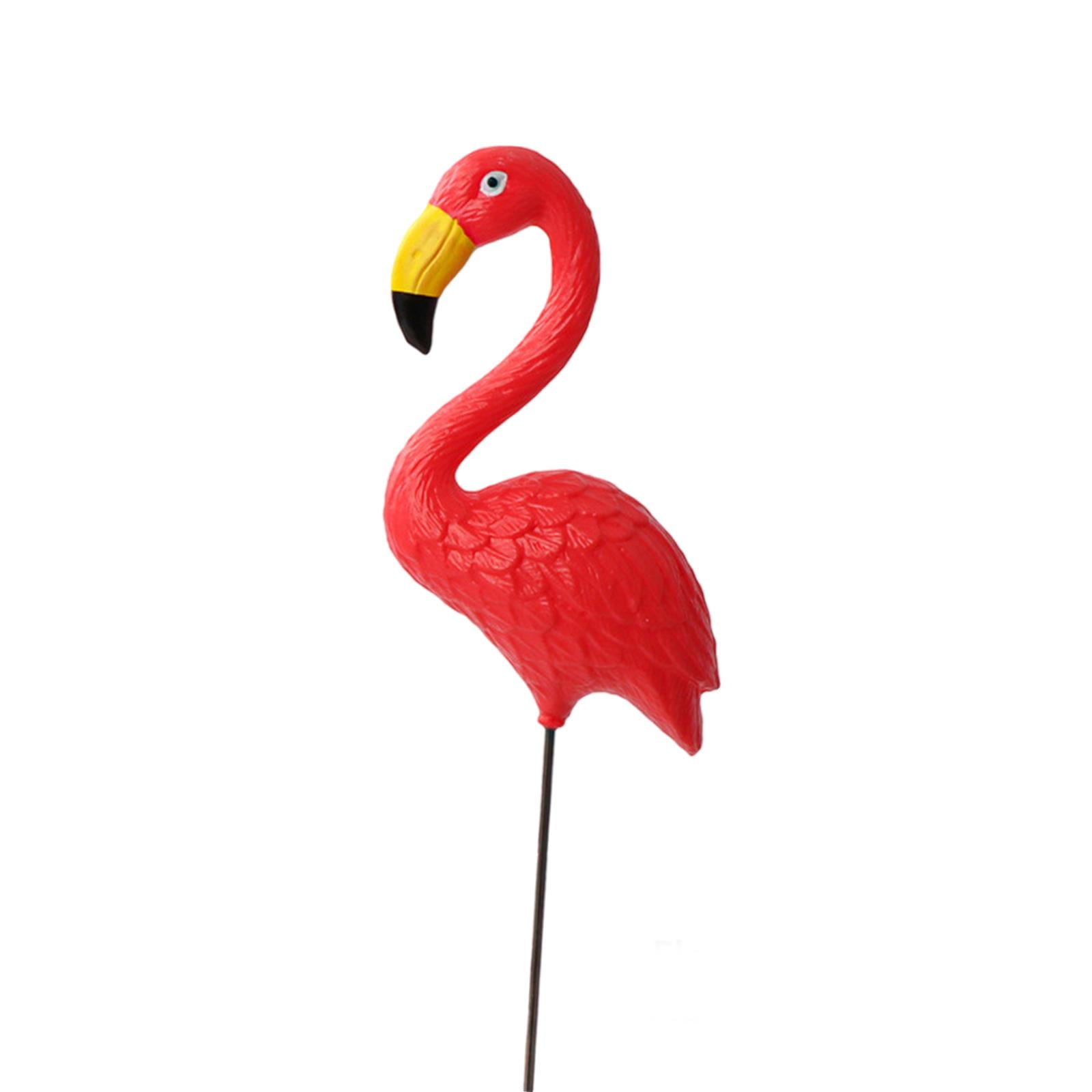 Magideal - Adorno Artístico Para Jardín, Estaca De Flamenco Para Jardín, Accesorios De Jardín De Hadas, Figura De Estatua De Pájaro Al Aire Libre, Escultura Para Rojo 125x127cm 28cm