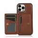 thumbnail image 2 of Suitable For IPhone 14/13/12 Pro Max Coffee Magnetic Absorption Phone Leather Case XS MAX Mobile Phone Case With Skin Plug-in Card Phone Fall Protection Case, 2 of 2
