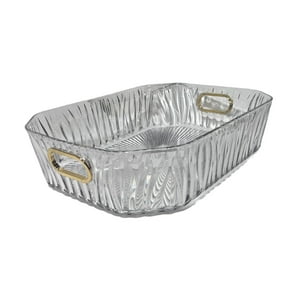 Oem - Bandeja Elegante Servir Dorado Acrilico Grande