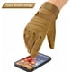 thumbnail image 3 of Guantes tácticos de dedos completos para hombre, ajustables, con pantalla táctil, para airsoft, motocicletas, ciclismo, senderismo, trabajo, deportes al aire libre (bronceado, mediano)., 3 of 5