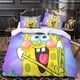 thumbnail image 1 of Fundas Nórdicas De Bob Esponja Para Niños Y Niñas Con Estampado 3d De Personajes De Anime Funda De Edredón Con Cierre De Cremallera Juego De Ropa De Cama Con Fundas De Almohada, 1 of 3