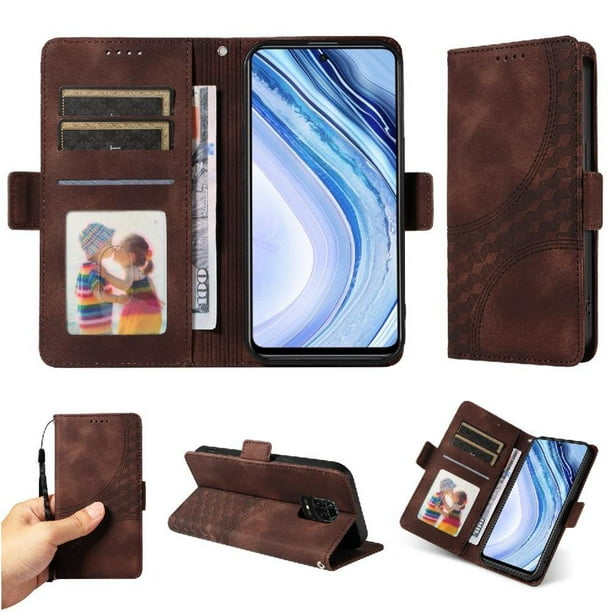 Carcasa FOXDOCK Xiaomi Redmi Note 9 Pro 4G de cuero PU, diseño acolchado clásico, protección contra caídas y rayones