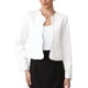 thumbnail image 3 of INSPIRE CHIC Chaquetas de Tweed para Mujeres Manga Larga Cuello Redondo Abierto Frente Chaqueta de Negocios L Blanca, 3 of 6