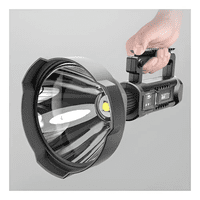 Genérico - Linterna Led Largo Alcance 600 Metros Usb Trípode Led W590 Color De La Linterna Negro