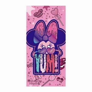 Genérico - Toalla De Baño Disney 140X70 Cm Algodón Color Fucsia Minnie Mouse