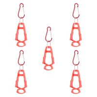 Magideal - 5 Clips Para Guantes De Exterior, Gancho Multiusos, Soporte Para Clips Para Guantes, Clip Para Guantes Antipérdida, Clip Anticaída Para Exteriores Par Rojo