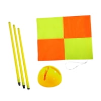 Ioensy - Bandera De Esquina De Fútbol, Repuesto Portátil Con Base, Bandera De Esquina De Campo De Fútbol, Base Amarilla De 1,5 M
