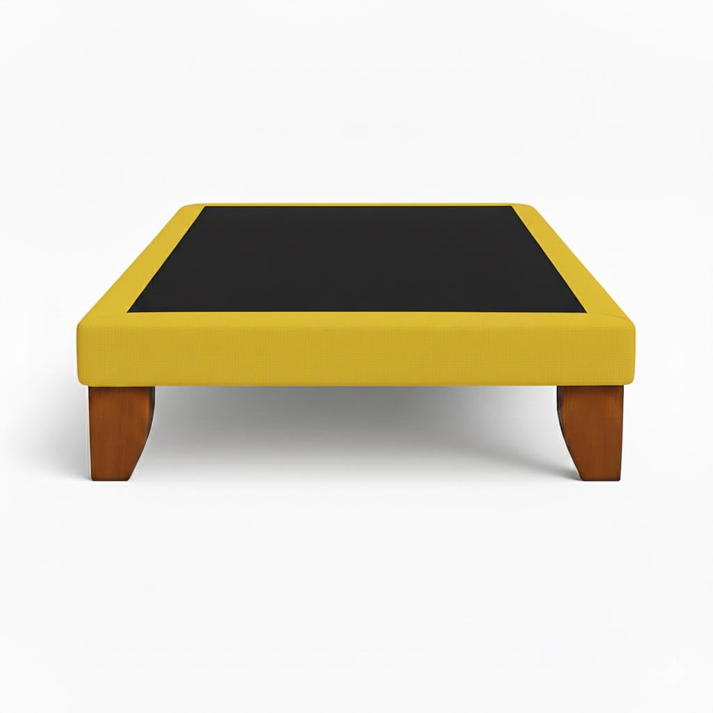 Vitelio - Base De Cama 1 Plaza Color Amarillo