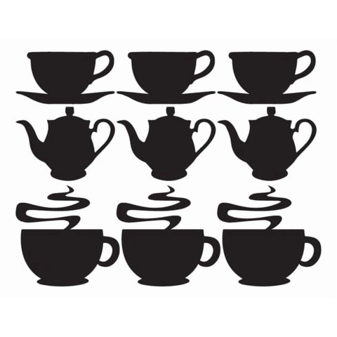 Rienda Libre Graphics - Decomural Tea Coffee Cups Cafe Set Ws-33301