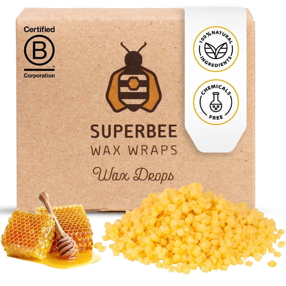 Gotas de cera de abeja SuperBee Wax Wraps para hacer envolturas reutilizables DIY 100 g