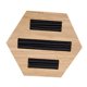 thumbnail image 5 of Anillo de madera maciza Organizador de exhibición de caja Caja de soporte para bandeja Bandeja de cuero Negro, 5 of 5