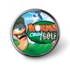 thumbnail image 1 of Loco por el golf-Theme Round Button Badge: Premium Metal Construction, Ideal for High-End Events 2.8 cm, 1 of 6